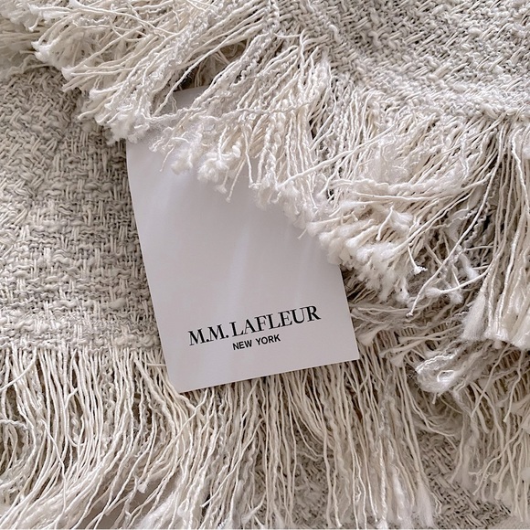 MM LAFLEUR LINDSAY COTTON TWEED SWING DRESS ELEGANT ROMANTIC CAREER Gray Ivory 6 - Picture 9 of 10